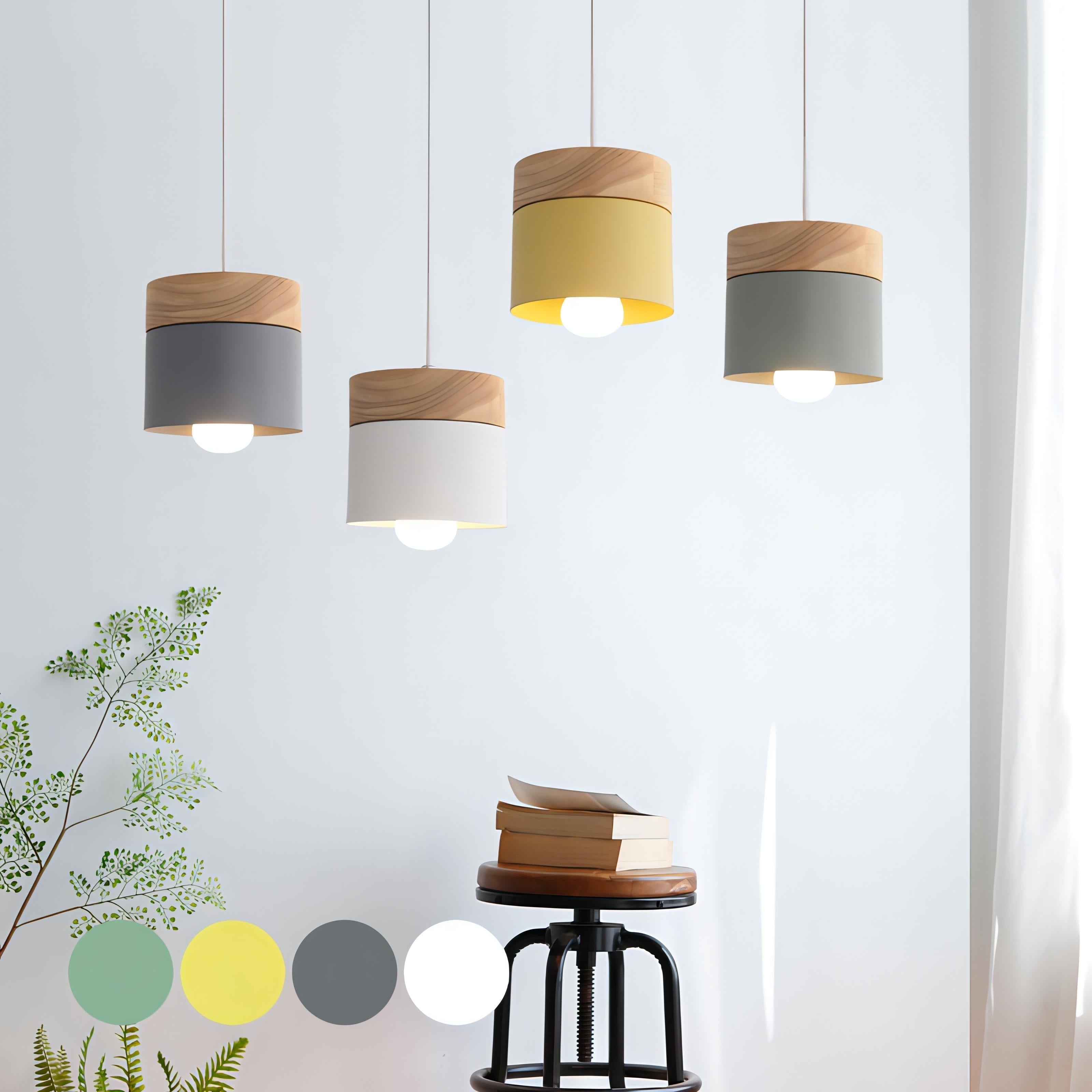 Maxton - Nordic Wood Round Pendant Hanging Ceiling Light