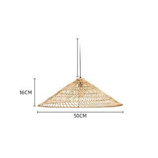 Silas - Wooden Shade Round Pendant Hanging Ceiling Light