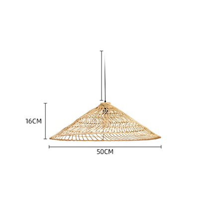 Silas - Wooden Shade Round Pendant Hanging Ceiling Light