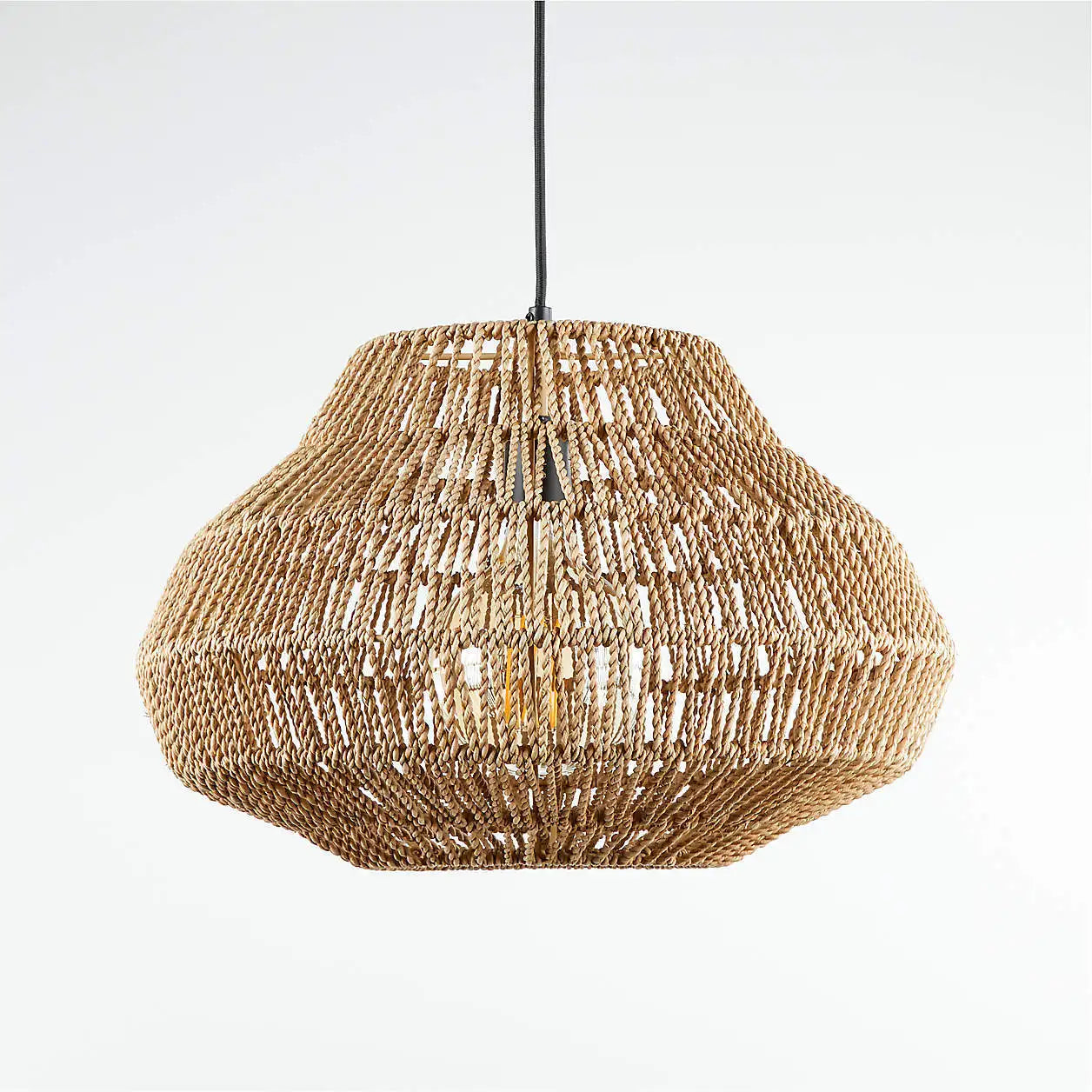 Kenan - Handmade Woven Rattan Round Ceiling Pendant Light