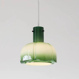 Fleur - Modern Retro Glass Flower Hanging Round Pendant Ceiling Light