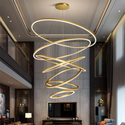 Navar - Modern Hanging Round Ring Ceiling Chandelier