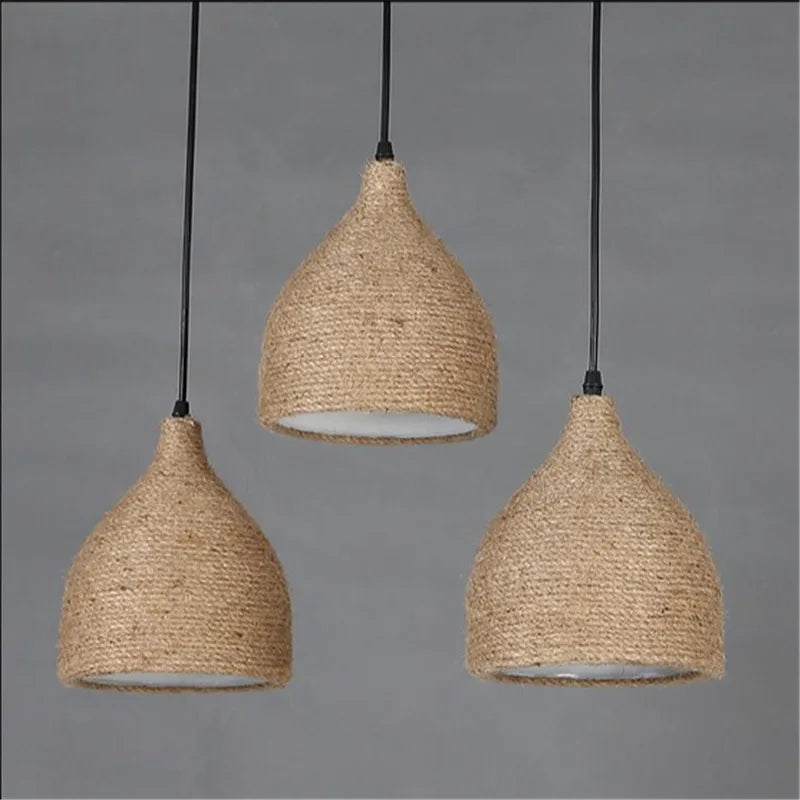Sylvia - Hemp Rope Vintage Pendant Ceiling Light