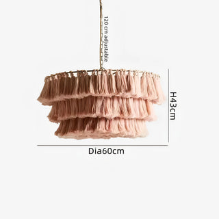 Burak - Tassel Layered Circular Hanging Chandelier