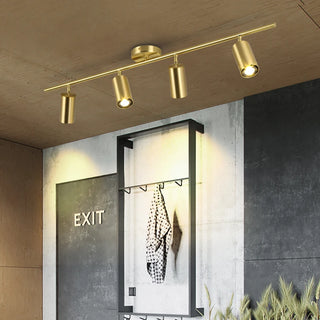 Resmiye - Modern Gold Semi-Flush Adjustable Head LED Ceiling Light