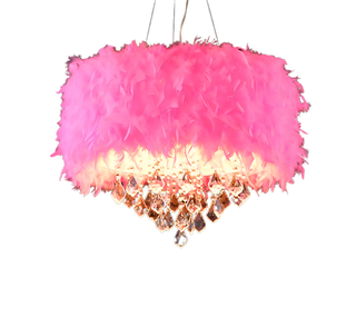 Benedict - Feather Round Hanging Ceiling Chandelier