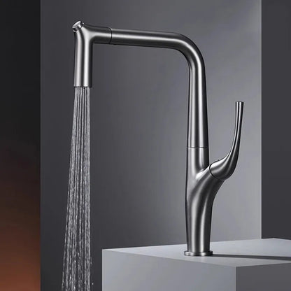 Devonte - Pull Out Modern Crane Single Handle Mixer Kitchen Tap