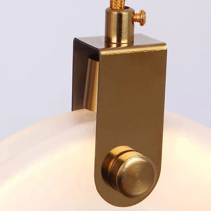 Bates - Modern Round Marble Hanging Ceiling Chandelier