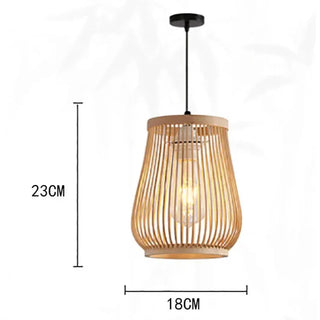 Rayna - Modern Scandinavian Woven Bamboo Hanging Round Rattan Ceiling Light