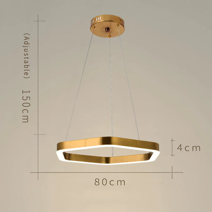 Elouise - Hexagon LED Gold Ceiling Chandelier