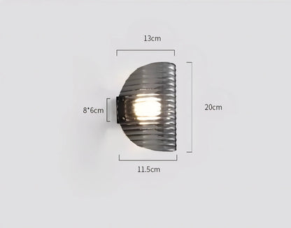 Sofie - Modern Grey Patterned Glass Ceiling Chandelier