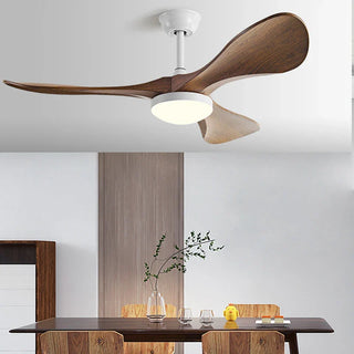 Amirah - 42/52/60Inch 3 Blade Wood Style Ceiling Fan with LED Light