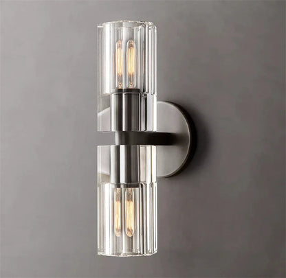 Gizem - Modern Linear Glass Cylindrical Up Down Wall Light