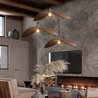Iliana - Bird Curved Wood Style Hanging Pendant Ceiling Light