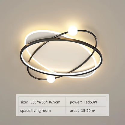 Toledo - Modern Thin Crossed Round Ceiling Light