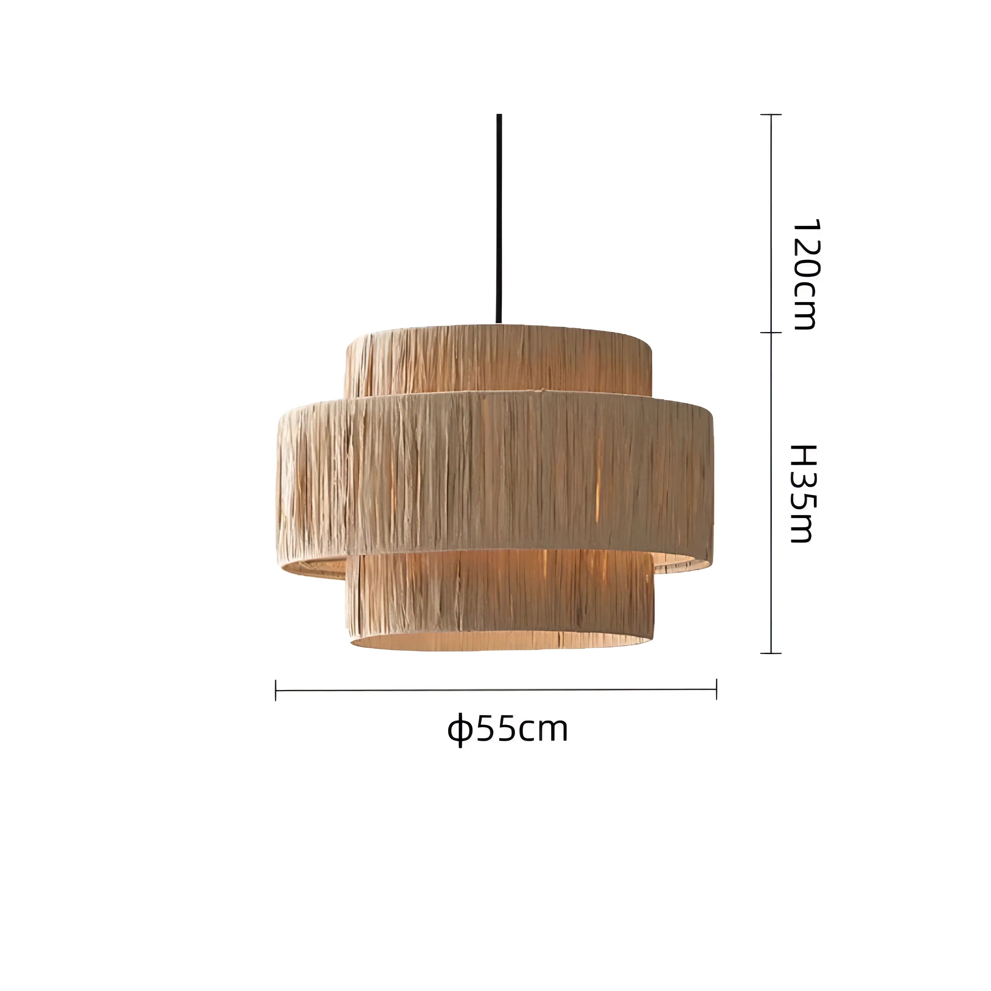 Hiatt - Wicker Rattan Pendant Ceiling Light