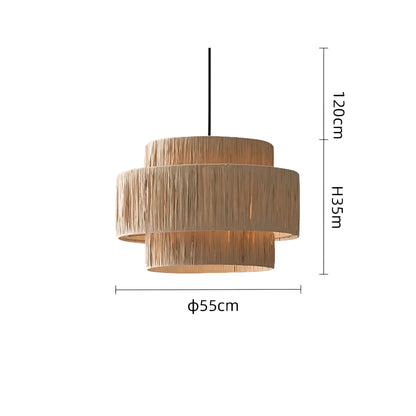 Hiatt - Wicker Rattan Pendant Ceiling Light