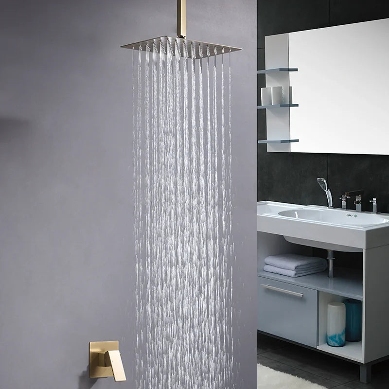 Bryan - Wall Mounted Rainfall Shower Set Single Lever