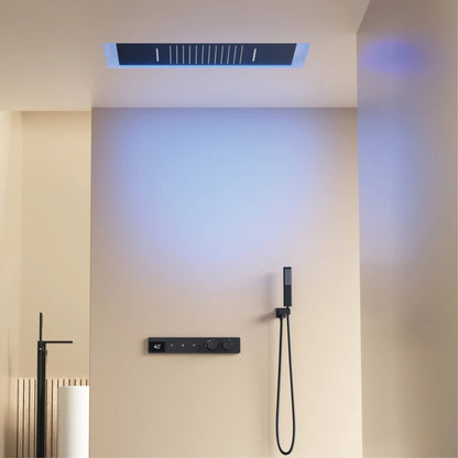 Leyva - Brass Ceiling Mounted Shower System with Dual Hot & Cold Controls