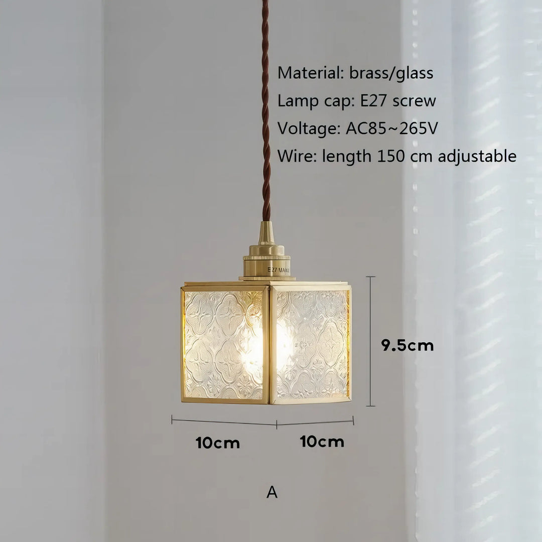 Ulrica - Vintage Modern Gold Glass Pendant Ceiling Light