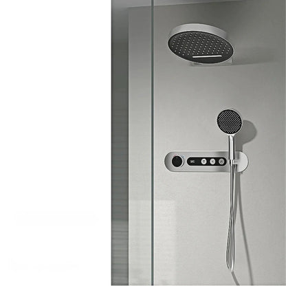 Cordell - Brass Round Waterfall Shower System with Digital Display