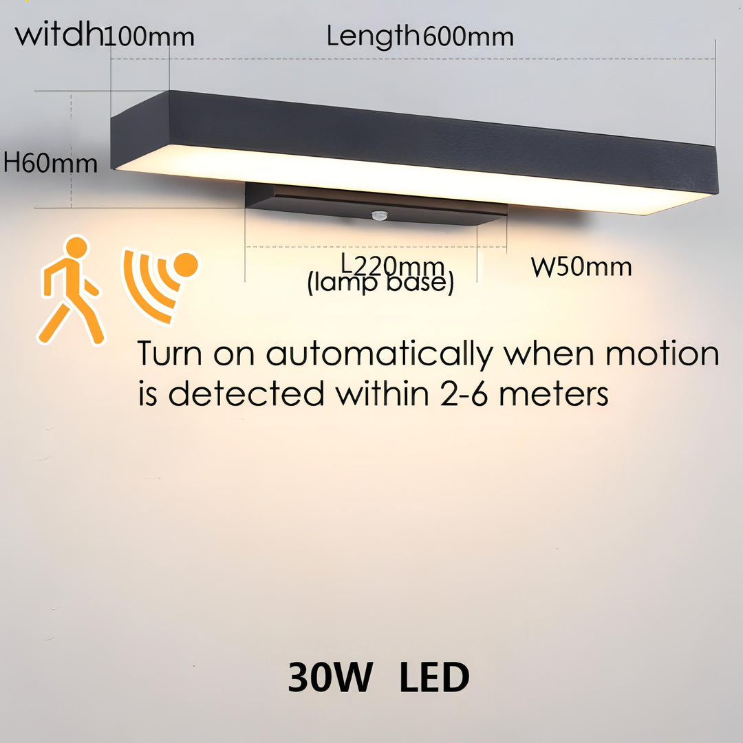 Solstice - Motion Sensor Outdoor Garage Wall Light Bar