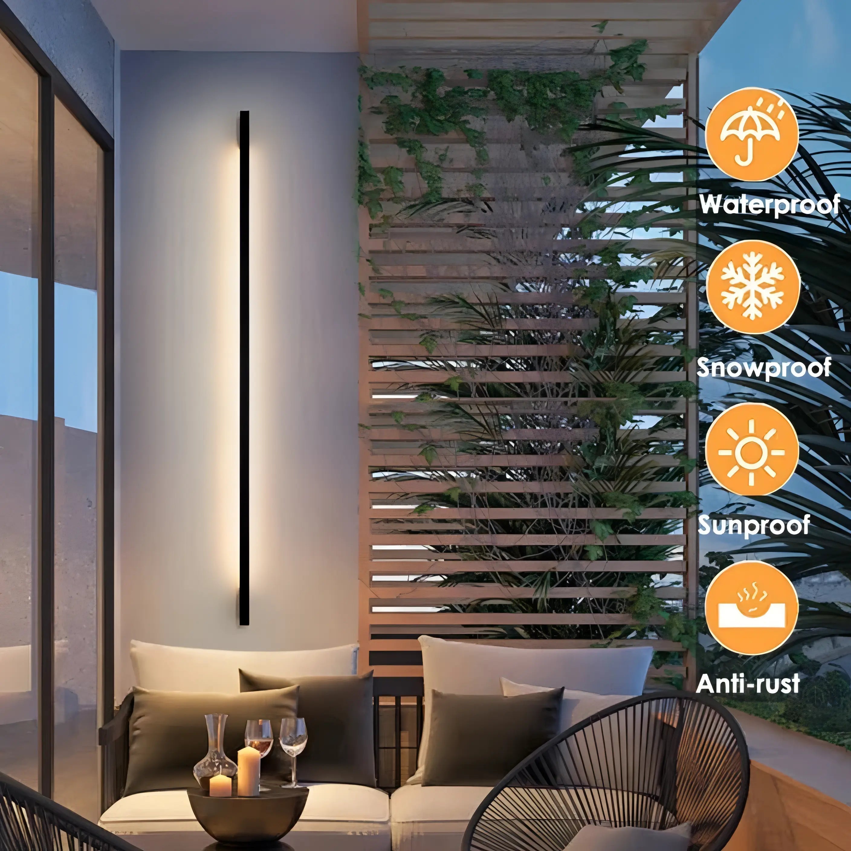 Munson - Long Bar LED Wall Strip Light Modern