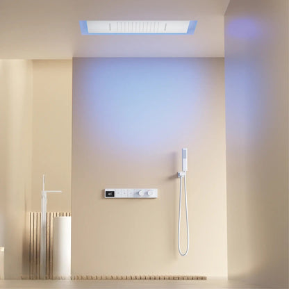Leyva - Brass Ceiling Mounted Shower System with Dual Hot & Cold Controls