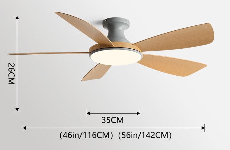 Umair - Nordic Light Ceiling Fan with Remote Control