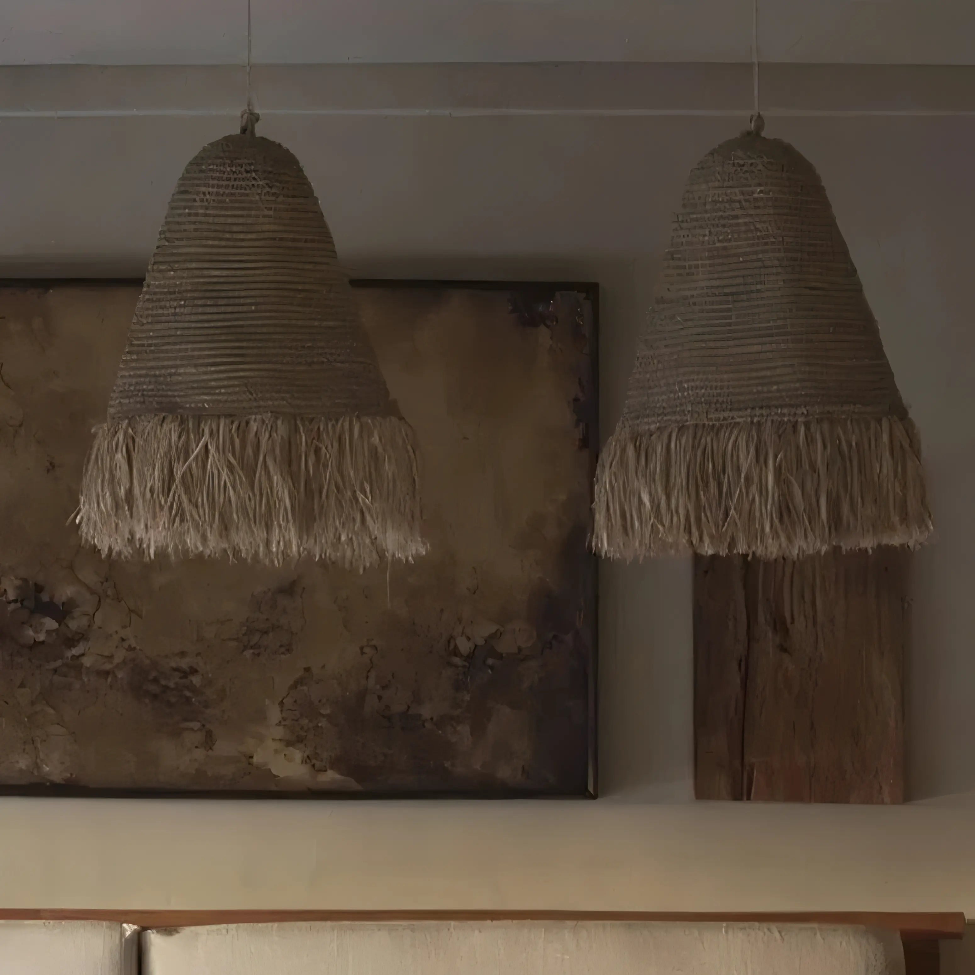 Anika - Wicker Hand-Knitted Pendant Round Ceiling Light