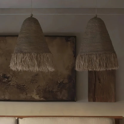 Anika - Wicker Hand-Knitted Pendant Round Ceiling Light