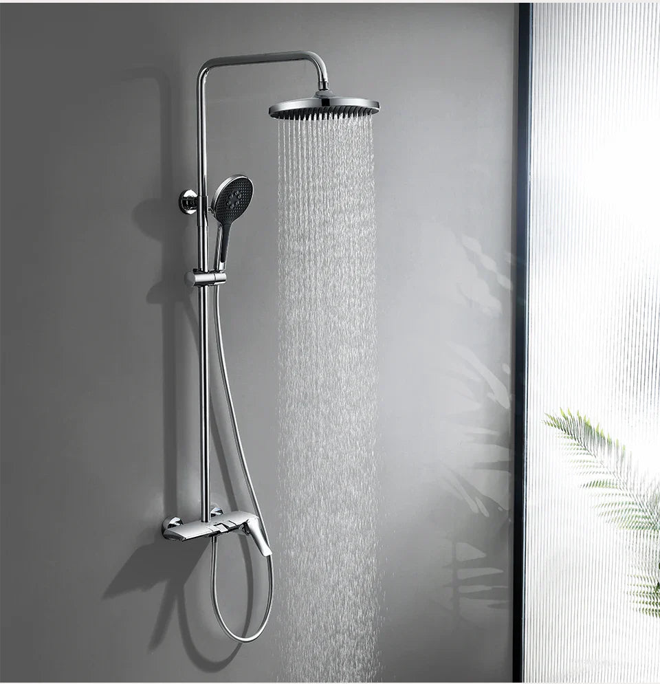 Rebeca - Modern 3-Way Rainfall Shower Set with Hand Shower