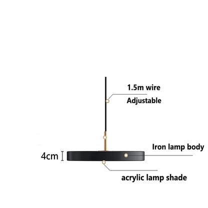 Ariandne - Nordic Hanging Pan Style Thin Ceiling Light Properties