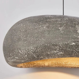 Frona - Wabi-Sabi Round Rock Style Hanging Pendant Ceiling Light