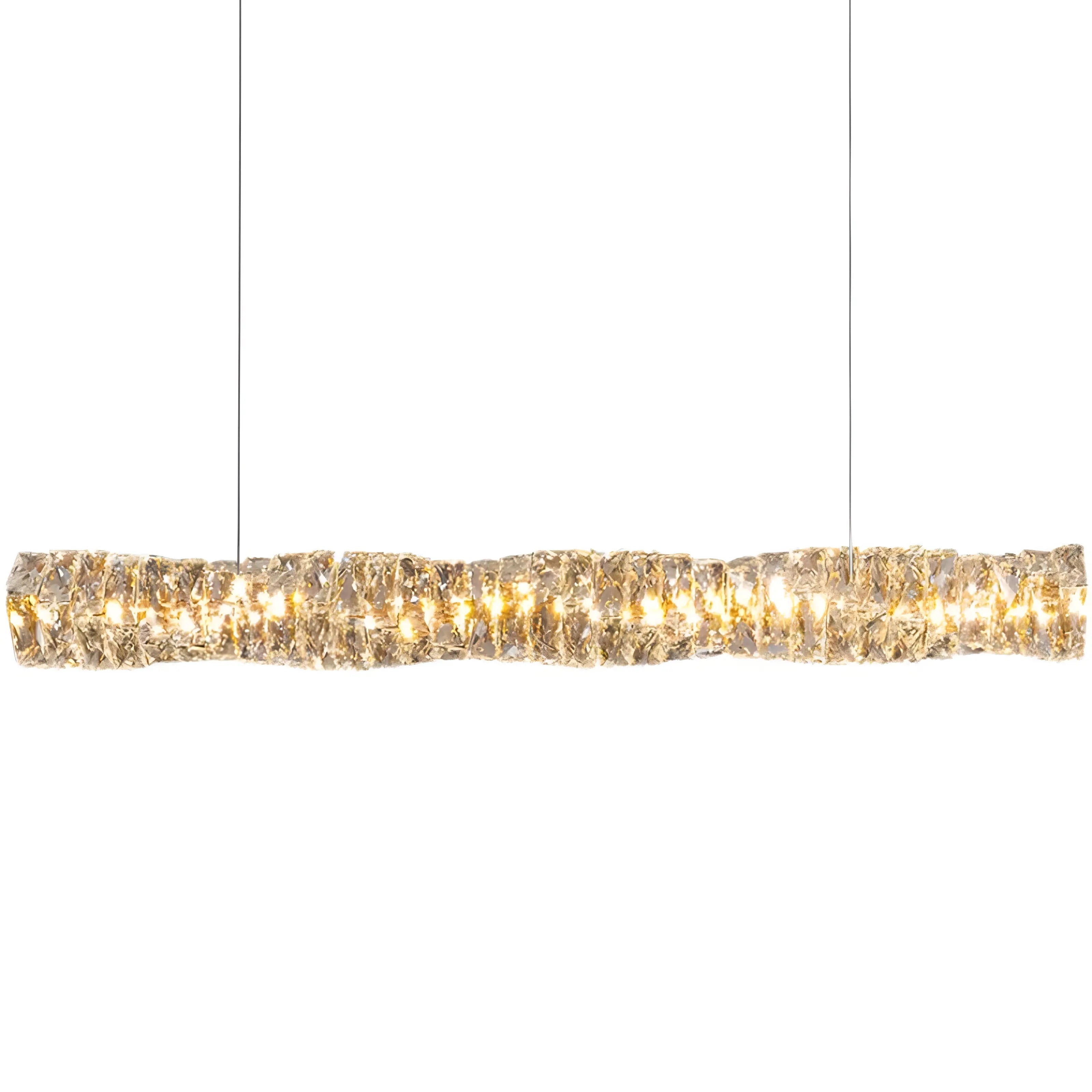 Hayes - Modern Twisted Crystal Glass Ceiling Chandelier