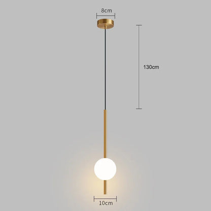 Riandne - Modern Hanging Frosted Glass Ball Pendant Light