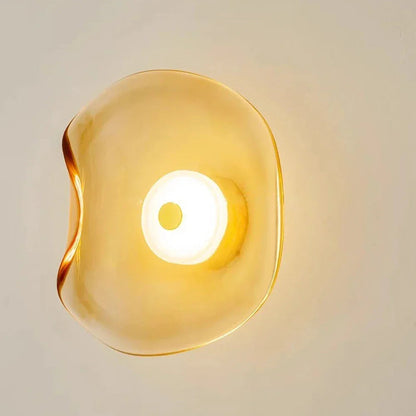 Silvino - Modern Folded Coloured Glass Egg Wall Light