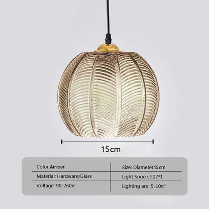 Foteini - Glass Leaf Pattern Hanging Light Properties