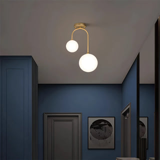 Aurea - Modern Double White Circle Pendant Hanging Ceiling Light