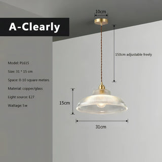 Zacarias - Abstract Patterned Glass Coloured Circular Pendant Hanging Ceiling Light