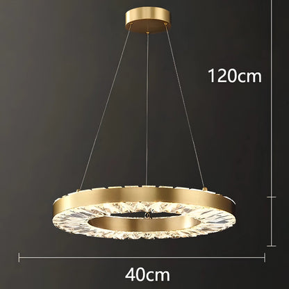 Jill - Modern Round Tiered Patterned Glass Ceiling Chandelier
