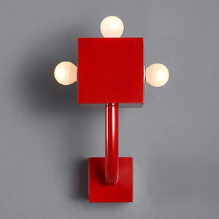 Niccola - Modern Retro Multi Shade Red Curved Arm Wall Light