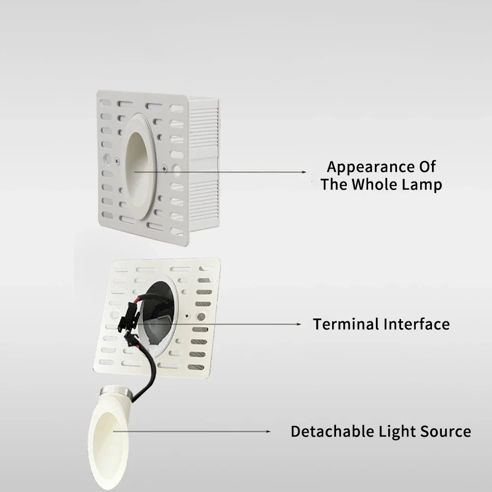 Vaughan - Round Recessed Modern Stair Wall Light