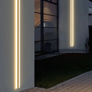 Simeon - Modern LED Outdoor Strip Wall Light Gold IP65 Waterproof