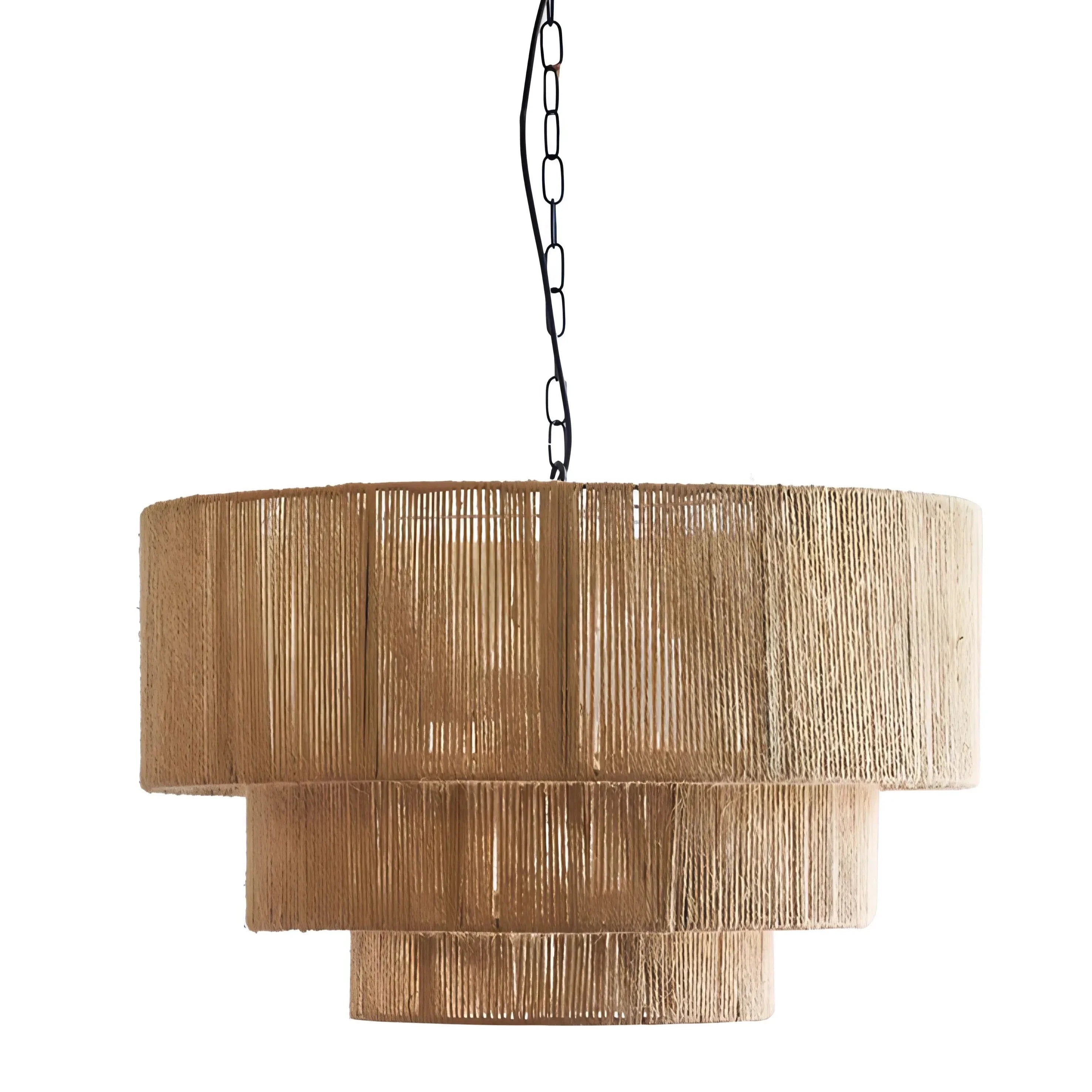 Carnes - Rattan Wicker Pendant Ceiling Light Bohemian Style