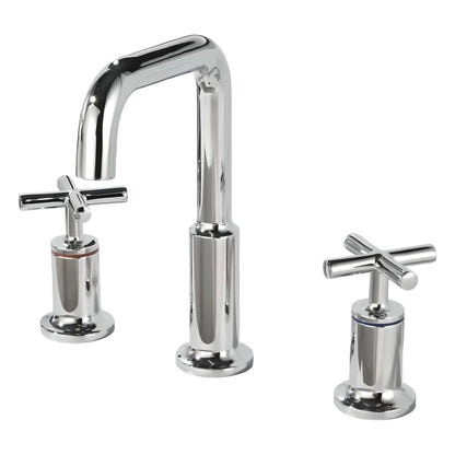 Celia - Dual Handle Modern Brushed Basin Tap