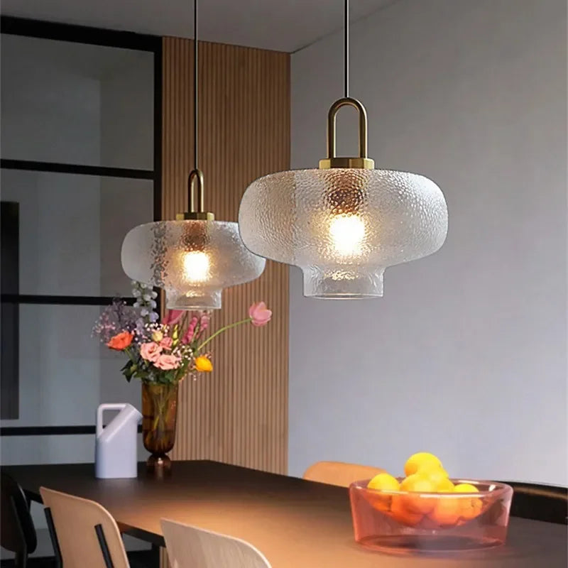 Alicia - Modern Patterned Glass Hanging Ceiling Light