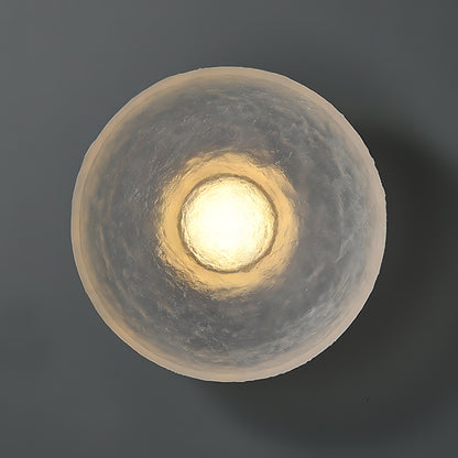 Arbella - Postmodern Round Transparent Dish Glass Wall Light