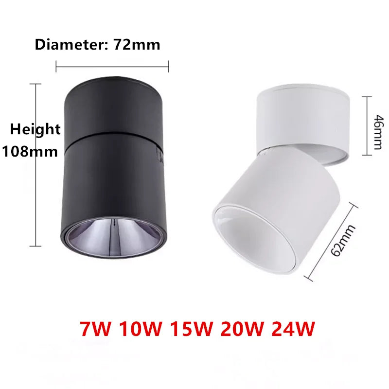 Muireann - Modern Surface Mounted Dimmable LED Ceiling Downlight