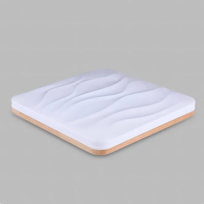 Benito - Modern Thin White Milk Shade Wooden And Acrylic Ceiling Light